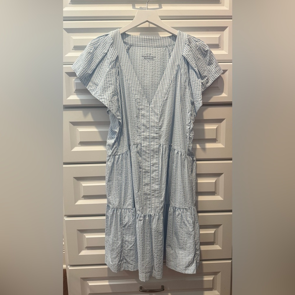 Vineyard Vines Blue and White Striped Dress